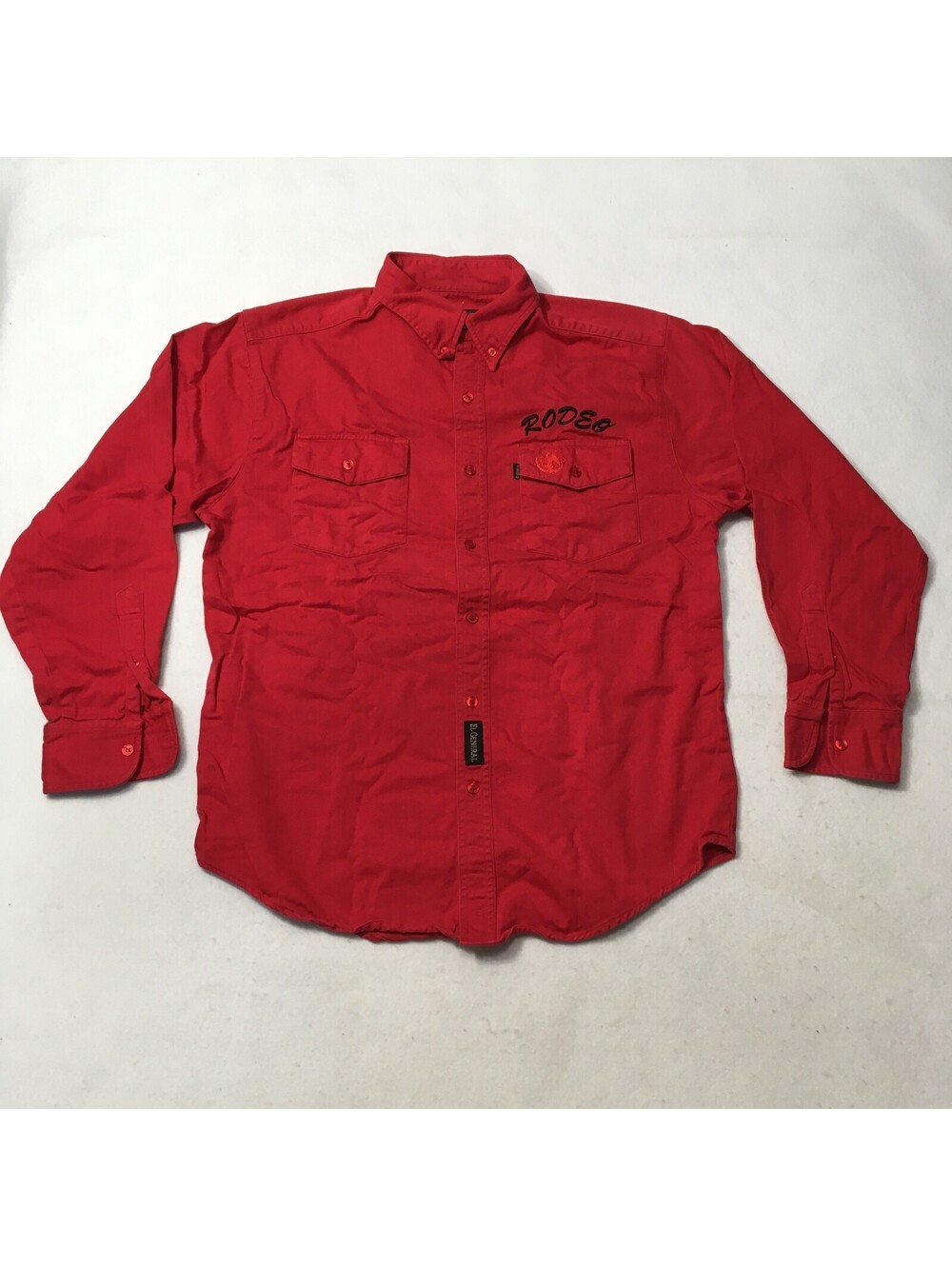 El General Shirt Mens M Medium red Western Rodeo Cowboy charro